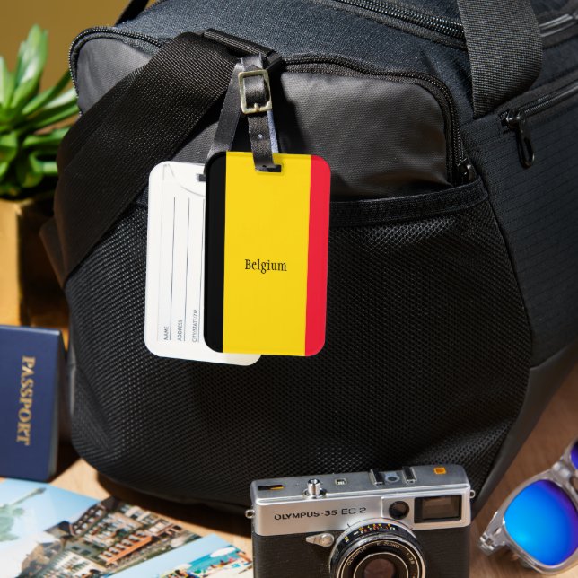 Flag of Belgium Luggage Tag (Front & Back)