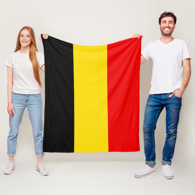 Flag of Belgium medium Fleece Blanket (In Situ)