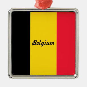 Flag of Belgium Metal Tree Decoration