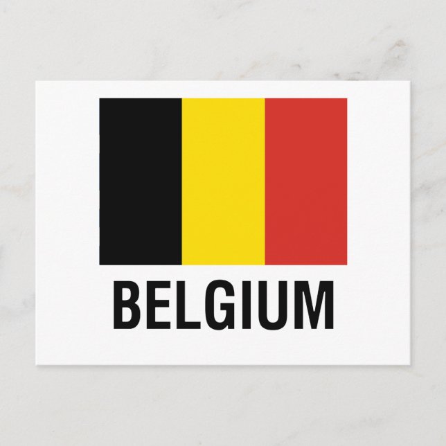 FLAG  of BELGIUM Postcard (Front)