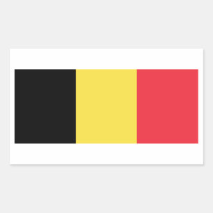 Flag of Belgium Rectangular Sticker