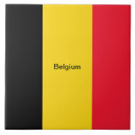 Flag of Belgium Tile<br><div class="desc">Flag of Belgium,  labelled</div>