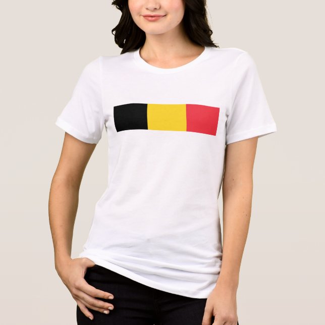 Flag of Belgium Tri-Blend Shirt (Front)