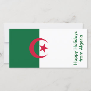 Flag of Belise, Happy Holidays from Algeria Holiday Card