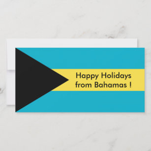Flag of Belise, Happy Holidays from Bahamas Holiday Card