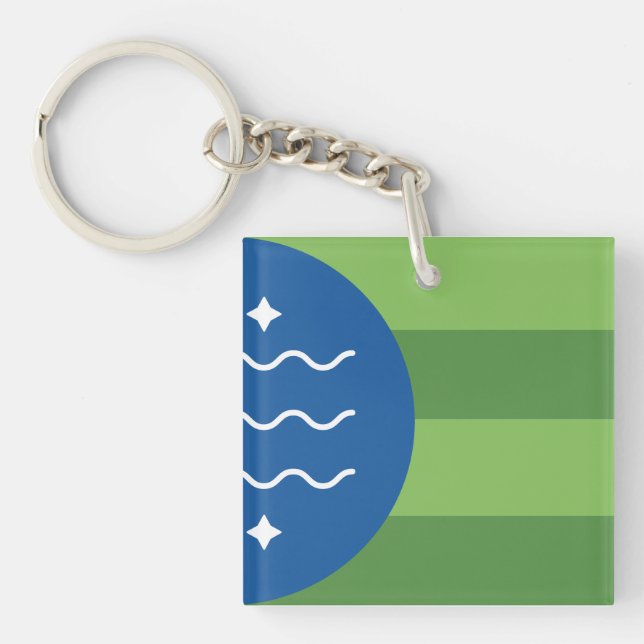 Flag of Bellingham, Washington Key Ring (Front)