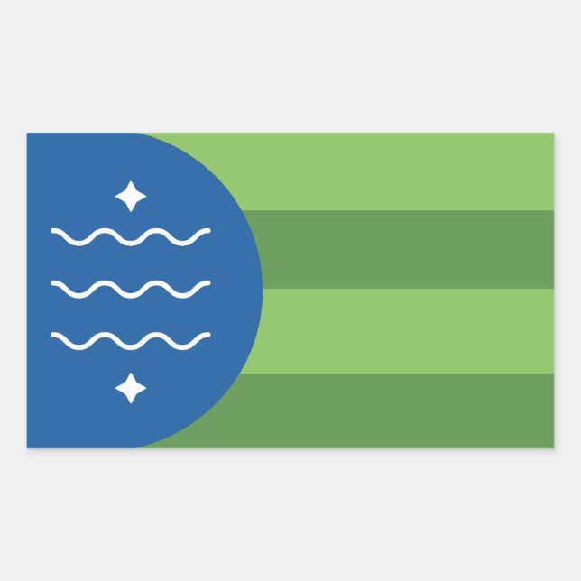 Flag of Bellingham, Washington Rectangular Sticker (Front)