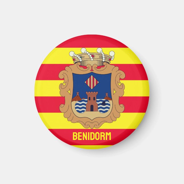 Flag of Benidorm - Comunidad Valenciana (ESP) Magnet (Front)