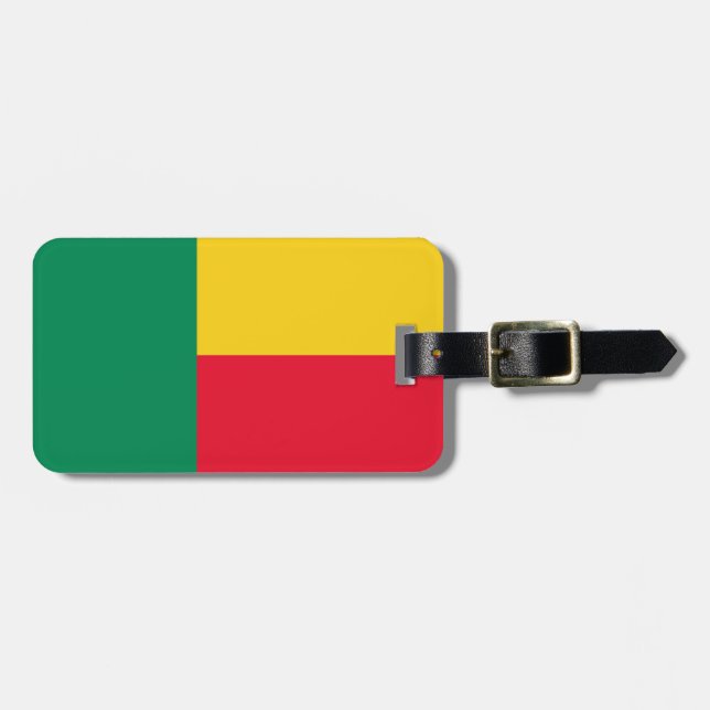 Flag of Benin Easy ID Personal Luggage Tag (Front Horizontal)