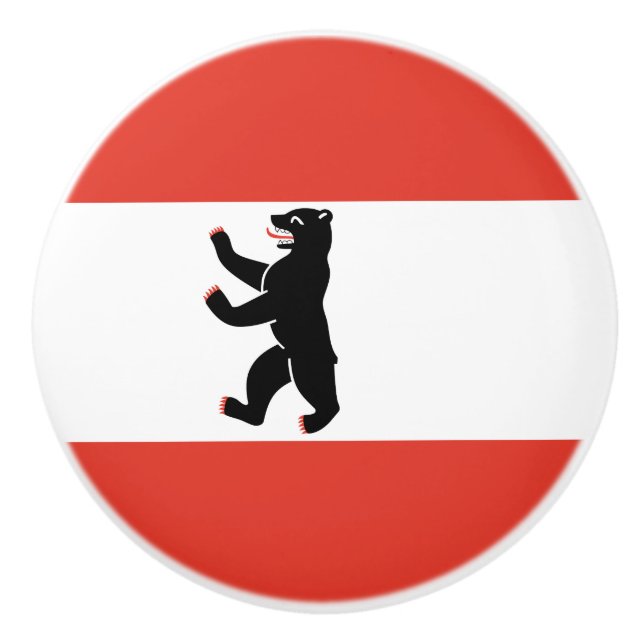 Flag of Berlin Ceramic Knob (Front)