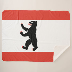 Flag of Berlin (German City) Sherpa Blanket