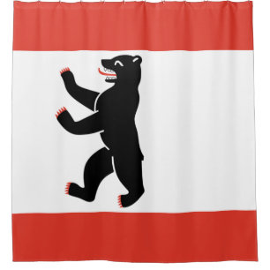 Flag of Berlin (German City) Shower Curtain
