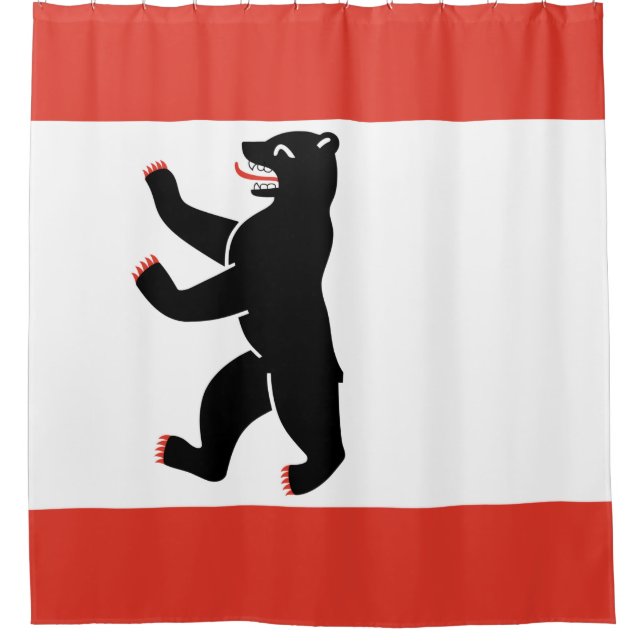 Flag of Berlin (German City) Shower Curtain (Front)