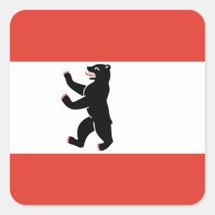 Flag of Berlin Square Sticker
