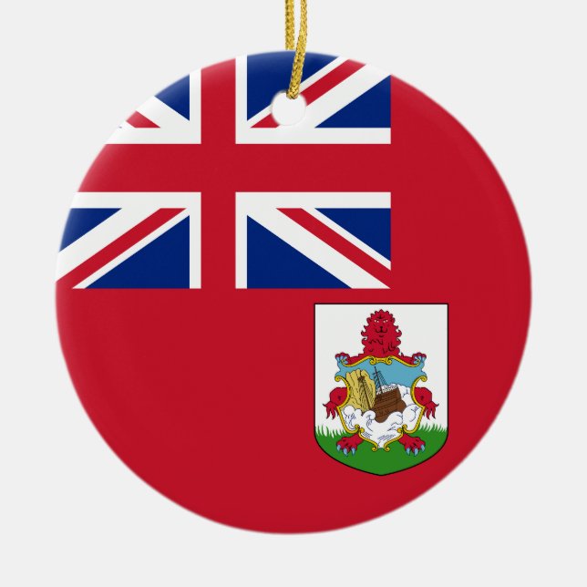 Flag of Bermuda Ceramic Tree Decoration (Front)