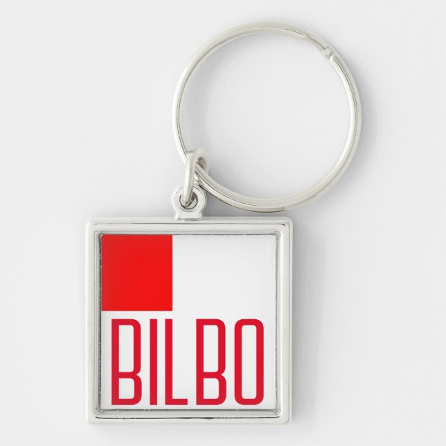 Flag of Bilbao Key Ring (Front)