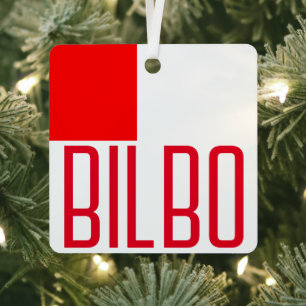 Flag of Bilbao Metal Tree Decoration