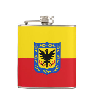 Flag of Bogota, Colombia Hip Flask