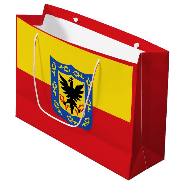 Flag of Bogota, Colombia Large Gift Bag (Front Angled)