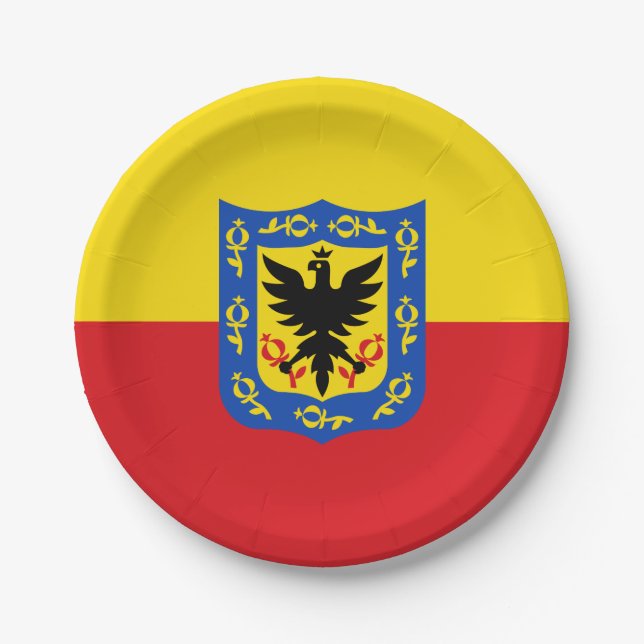 Flag of Bogota, Colombia Paper Plates (Front)