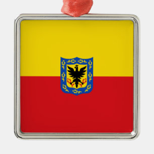 Flag of Bogotá (Colombian Capital City) Metal Tree Decoration