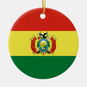Flag of Bolivia Ceramic Tree Decoration