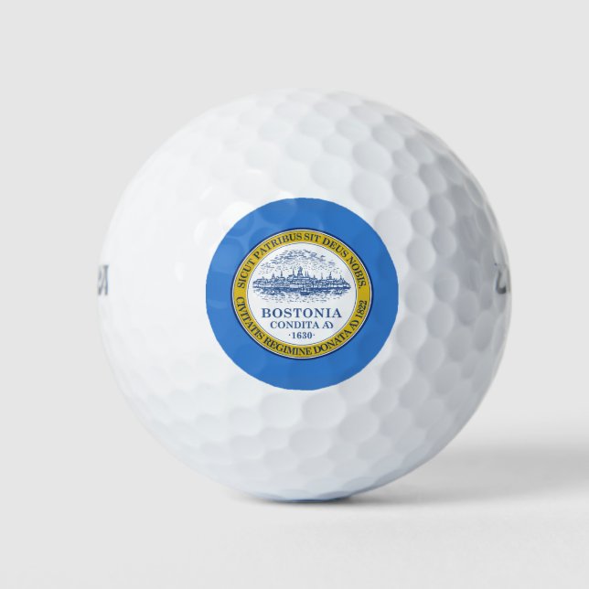 Flag of Boston, Massachusetts Golf Balls (Front)