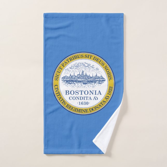 Flag of Boston, Massachusetts Hand Towel (Hand Towel)