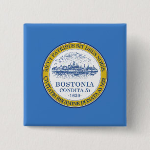 Flag of Boston, Massachusetts Pinback Button