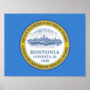 Flag of Boston, Massachusetts Poster