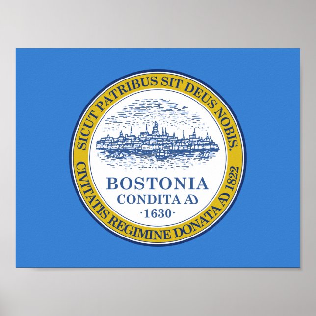 Flag of Boston, Massachusetts Poster (Front)