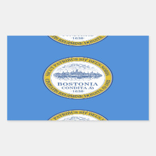 Flag of Boston, Massachusetts Rectangular Sticker