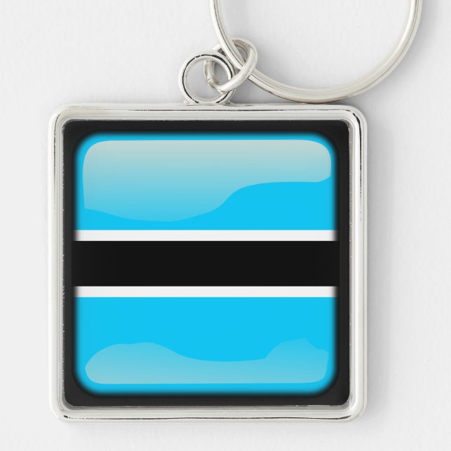 Flag of Botswana Key Ring (Front)
