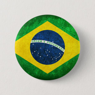 Flag of Brazil 6 Cm Round Badge