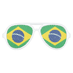 Flag of Brazil Aviator Sunglasses