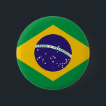 Flag of Brazil Bandeira do Brasil 6 Cm Round Badge<br><div class="desc">The flag of Brazil Bandeira do Brasil is a blue disc depicting a starry sky which includes the Southern Cross spanned by a curved band inscribed with the national motto Ordem e Progresso meaning Order and Progress,  within a gold rhombus,  on a green field. #flag #bandeiradobrasil #brazil #brazilian #patriotic</div>