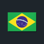 Flag of Brazil Bandeira do Brasil Canvas Print<br><div class="desc">The flag of Brazil Bandeira do Brasil is a blue disc depicting a starry sky which includes the Southern Cross spanned by a curved band inscribed with the national motto Ordem e Progresso meaning Order and Progress,  within a gold rhombus,  on a green field. #flag #brazil #brazilian #banderadebrasil #patriotic</div>