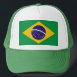 Flag of Brazil Bandeira do Brasil Trucker Hat<br><div class="desc">The flag of Brazil Bandeira do Brasil is a blue disc depicting a starry sky which includes the Southern Cross spanned by a curved band inscribed with the national motto Ordem e Progresso meaning Order and Progress,  within a gold rhombus,  on a green field. #flag #bandeiradobrasil #brazil #brazilian #patriotic</div>