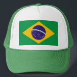 Flag of Brazil Bandeira do Brasil Trucker Hat<br><div class="desc">The flag of Brazil Bandeira do Brasil is a blue disc depicting a starry sky which includes the Southern Cross spanned by a curved band inscribed with the national motto Ordem e Progresso meaning Order and Progress,  within a gold rhombus,  on a green field. #flag #bandeiradobrasil #brazil #brazilian #patriotic</div>