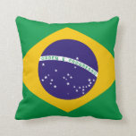 Flag of Brazil Cushion<br><div class="desc">Flag of Brazil makes a great design on man different gifts and products. Be sure to also check out other related products from this category and find more great gifts with a beautiful Brazilian flag.</div>