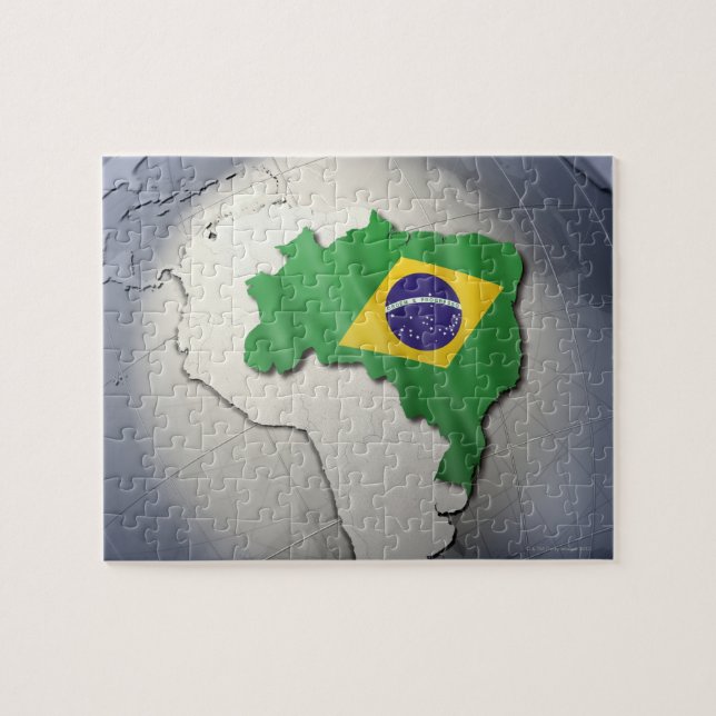Flag of Brazil Jigsaw Puzzle (Horizontal)