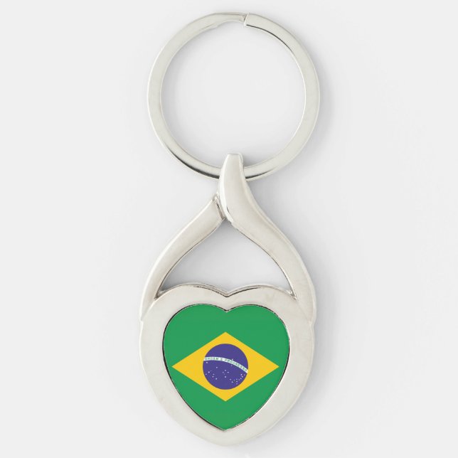 Flag of Brazil Key Ring (Front)