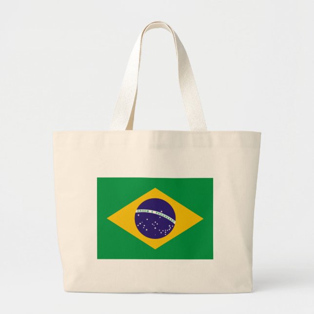Flag of Brazil Large Tote Bag (Front)