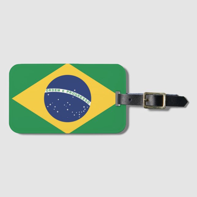 Flag of Brazil Luggage Tag (Front Horizontal)