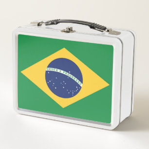 Flag of Brazil Metal Lunch Box
