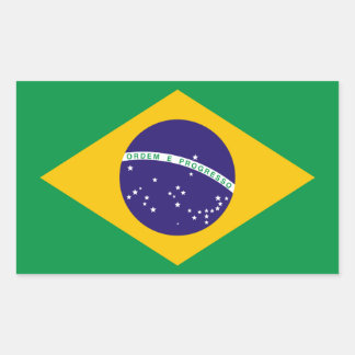 Flag of Brazil Rectangular Sticker