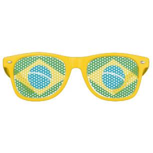 Flag of Brazil Retro Sunglasses