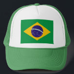 Flag of Brazil Trucker Hat<br><div class="desc">cool flag of Brazil design</div>