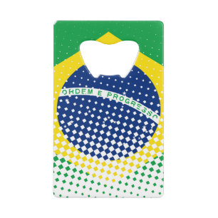 Flag Of Brazil With Halftone Effect