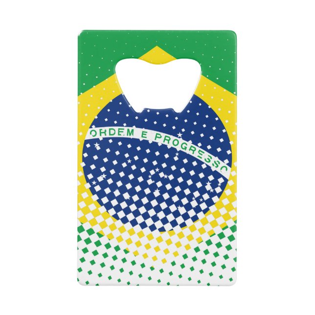Flag Of Brazil With Halftone Effect (Front)